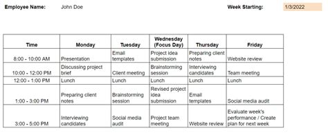 How to create a successful weekly work plan (tips, templates)