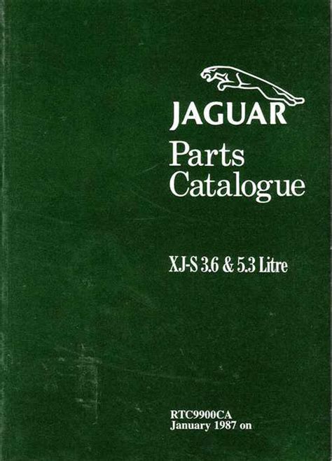 Jaguar Parts Catalogue XJ-S 3.6 & 5.3 Litre