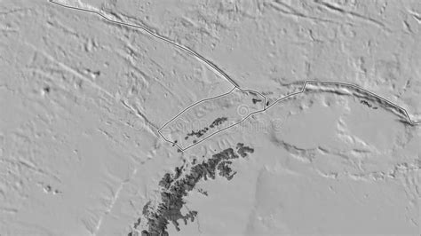 Shetland Tectonic Plate. Topography. Borders First. Van Der Grinten Projection Stock Footage ...