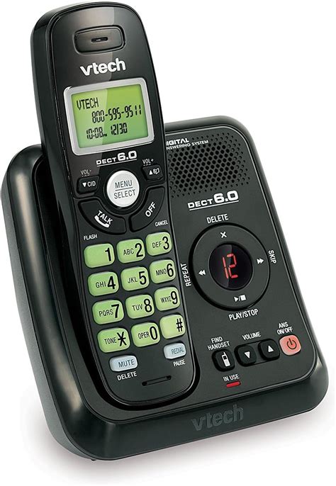 Amazon.com : VTech VA17241BK Dect 6.0 Cordless Phone with Answering System and Caller ID, Wall ...