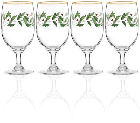 Lenox Holiday Set of 4 Goblets Glasses #affiliate Holidays In China, Holiday China, Holiday Set ...