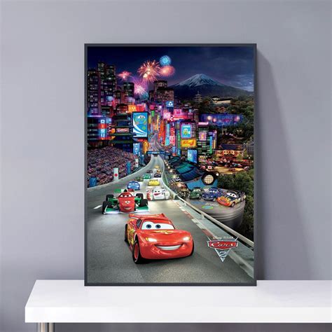 Cars 2 Movie Poster PVC Package Waterproof Canvas Wall Art - Etsy