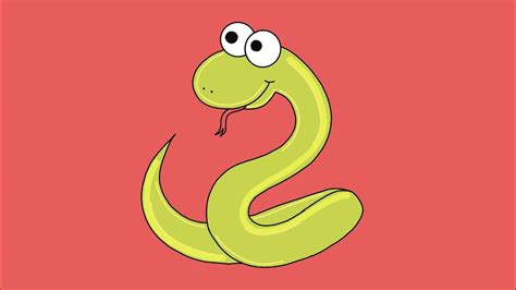 How To Draw Easy Snake - YouTube