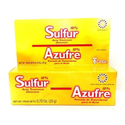 20 g grisi sulfur ointment sulphur cream acne blackhead spot cyst eczema treatment - Walmart.com ...