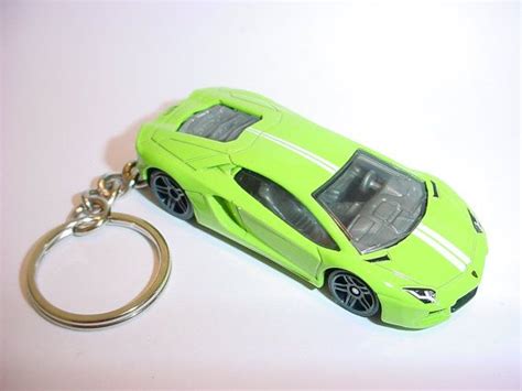 3D Lamborghini Aventador custom keychain by Brian Thornton keyring key chain finished in green ...