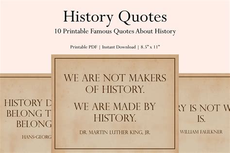 History Quotes 10 Printable Famous History Quotes - Etsy