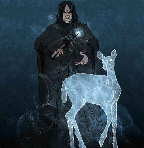 Snape and his patronus | Harry potter severus snape, Harry potter fan art, Snape and lily