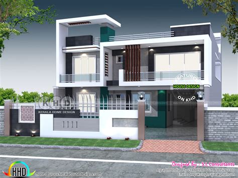 40x80 contemporary Indian home design | Kerala home design | Bloglovin’