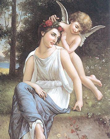 Greek Goddess, Aphrodite with son, Eros~ The Goddess of love, lust, and mating never had to do a ...