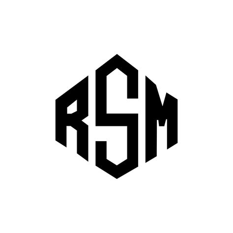 RSM letter logo design with polygon shape. RSM polygon and cube shape logo design. RSM hexagon ...