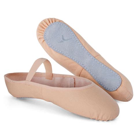 DOMYOS Canvas Full Sole Demi-Pointe Ballet Shoes Sizes...