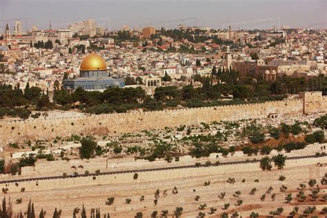 View of Temple Mount from Mount Zion, Jerusalem, Israel - Stock Photo - Dissolve