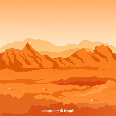 Free Vector | Mars landscape background