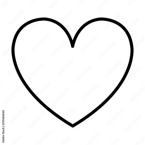 line art heart shape love symbol Stock Vector | Adobe Stock