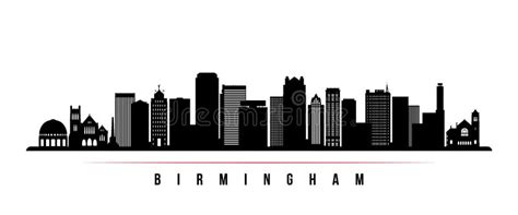 Birmingham Skyline Horizontal Banner. Stock Vector - Illustration of ...