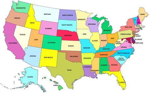Color United States Map Printable – Printable Map of The United States