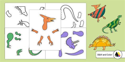 Dinosaur Paper Plate Craft Template for Kids | Twinkl USA