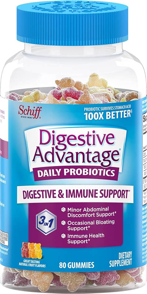 Amazon.com: Digestive Advantage Probiotic Gummies For Digestive Health ...