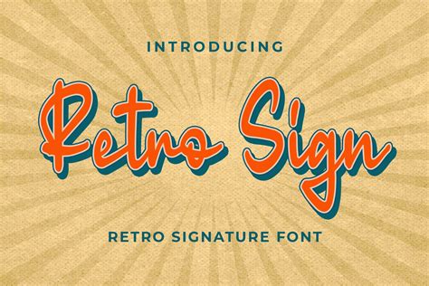 Retro Sign - Retro Signature Font (649016) | Handwritten | Font Bundles