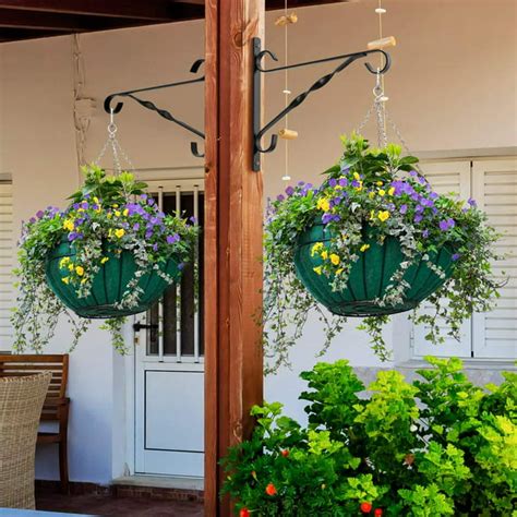 Chainplus Hanging Basket Bracket 10 inch Plant Hooks Metal Outdoor Garden Wall Plant Hanger ...