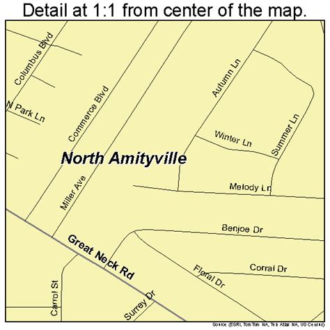 North Amityville New York Street Map 3651396