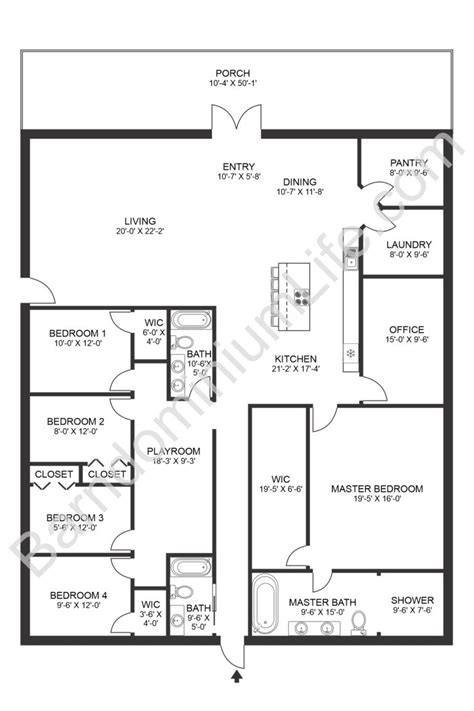 The Eleven Best 4 Bedroom Barndominium Floor Plans with Pictures