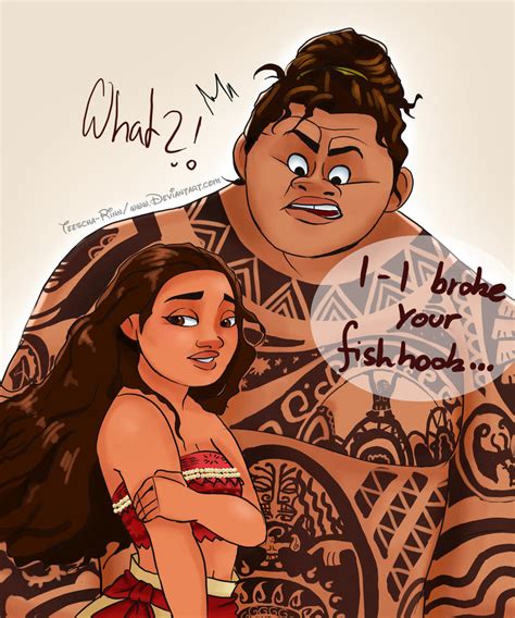 Maui x Moana Sketch by Teescha-Rinn on DeviantArt