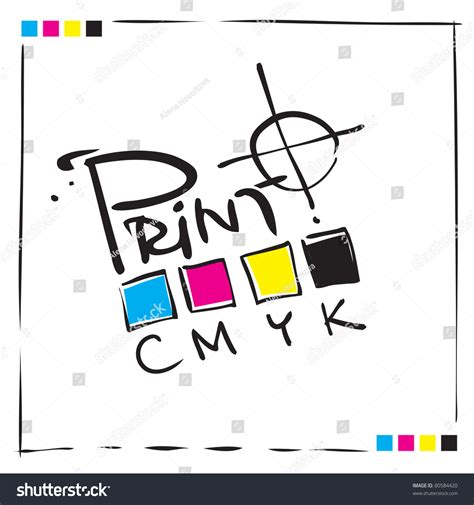 Logo Cmyk Print Concept Design Painterly Stock Illustration 80584420 ...