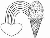 Ice Cream Coloring Page sketch template