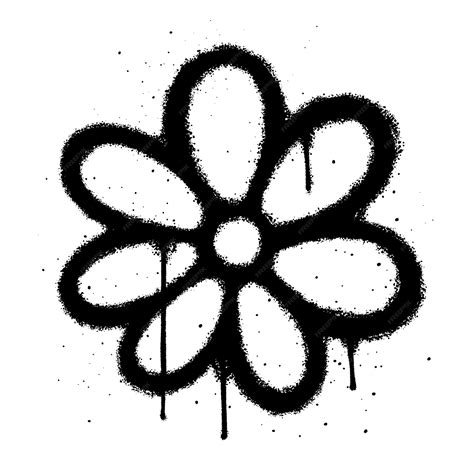 Premium Vector | Graffiti spray paint Symbol Flower Isolated Vector