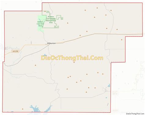 Map of Latimer County, Oklahoma - Thong Thai Real