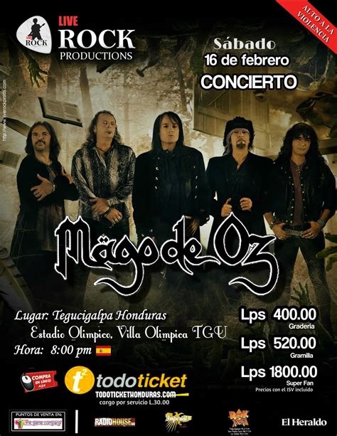 Eventos | Concierto Mago de Oz en Honduras | 16-Febrero-2013