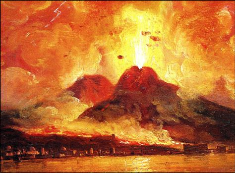 The massive 1872 eruption of the Vesuvius, the only active volcanoe in ...