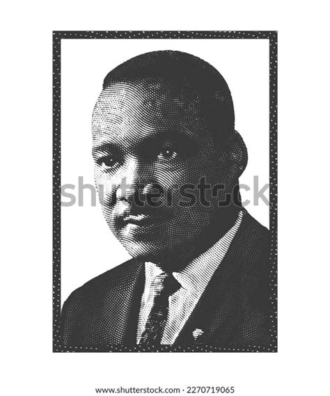 Martin Luther King Shown Black White Stock Vector (Royalty Free ...