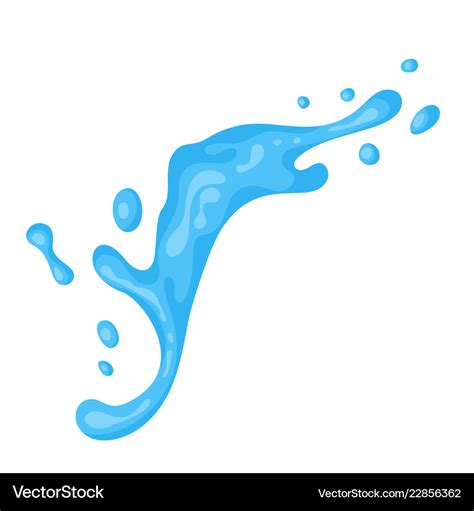 Water splash cartoon Royalty Free Vector Image