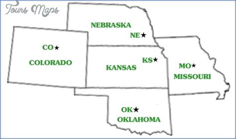 Kansas Oklahoma Map - ToursMaps.com