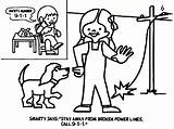 Child Safety Coloring Page sketch template