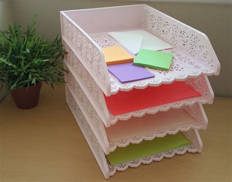 Desk Organizer- A4 Paper Tray - Pack of 4 | Desk paper organizer, Desk organization, Paper ...