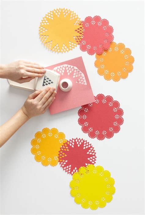 Circle Punch | Craft paper punches, Paper punch art, Paper doily crafts