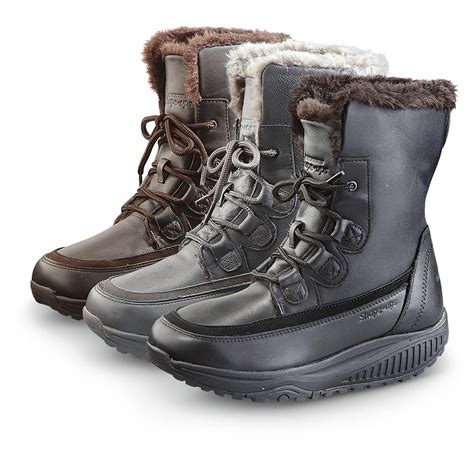 Women's Skechers® Shape - ups® Hydraulics Lace - up Boots - 212086, Winter & Snow Boots at ...