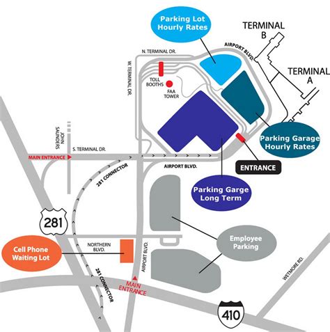 SFO parking map - SFO parking garage map (California - USA)