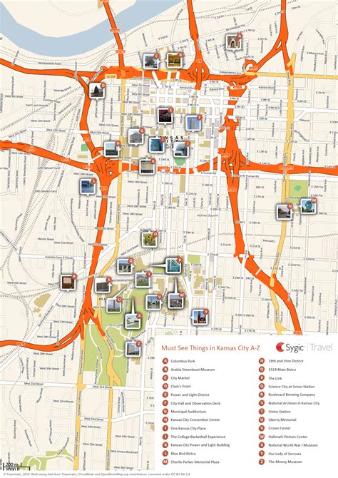 Map of Kansas City Attractions | Tripomatic