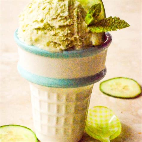 Homemade Cucumber and Mint Ice-cream - Larder Love