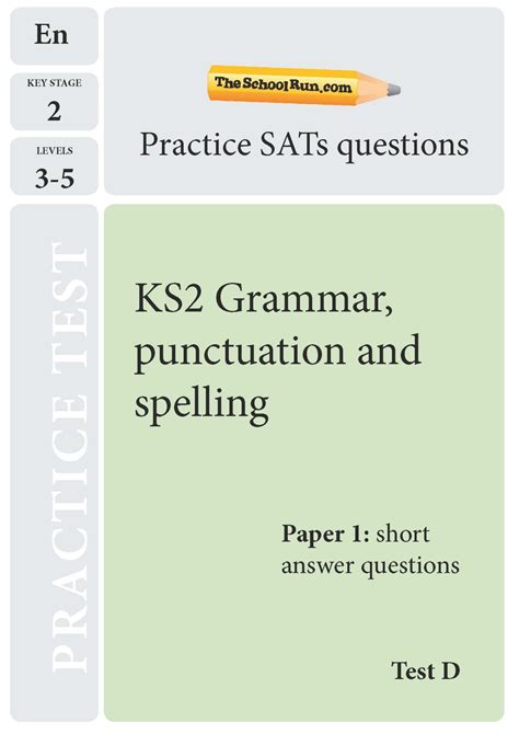 KS2 SATs Grammar, punctuation & spelling practice paper | SPAG