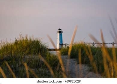 Manistee Lighthouse During Fall Sunset Stock Photo 769925029 | Shutterstock