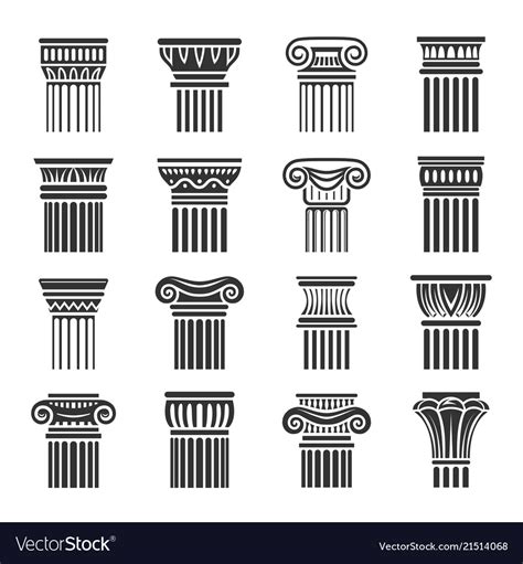 Antique columns in greek and roman style Vector Image