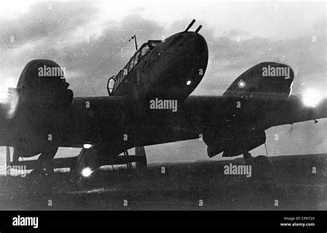 German night fighter Messerschmitt Me 110 Stock Photo - Alamy