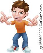 900+ Royalty Free Boy Kid Cartoon Child Character Pointing Clip Art - GoGraph