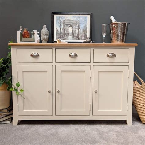 Lundey Painted Oak Large Sideboard | Oak Direct – Oak Village