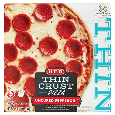 H-E-B Thin Crust Frozen Pizza - Uncured Pepperoni - Shop Pizza at H-E-B